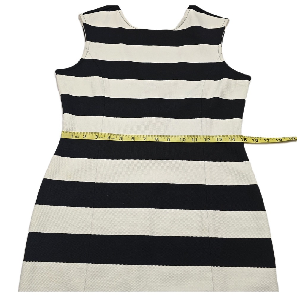 Michael Kors Sleeveless Striped Scoop Back Shift Dress Size PM - Picture 6 of 16